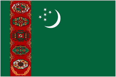 National Flag of Turkmenistan