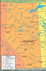 Map of Alberta