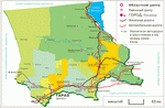 Map of Zhambyl Oblast