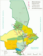 Map of South Kazakhstan Oblast