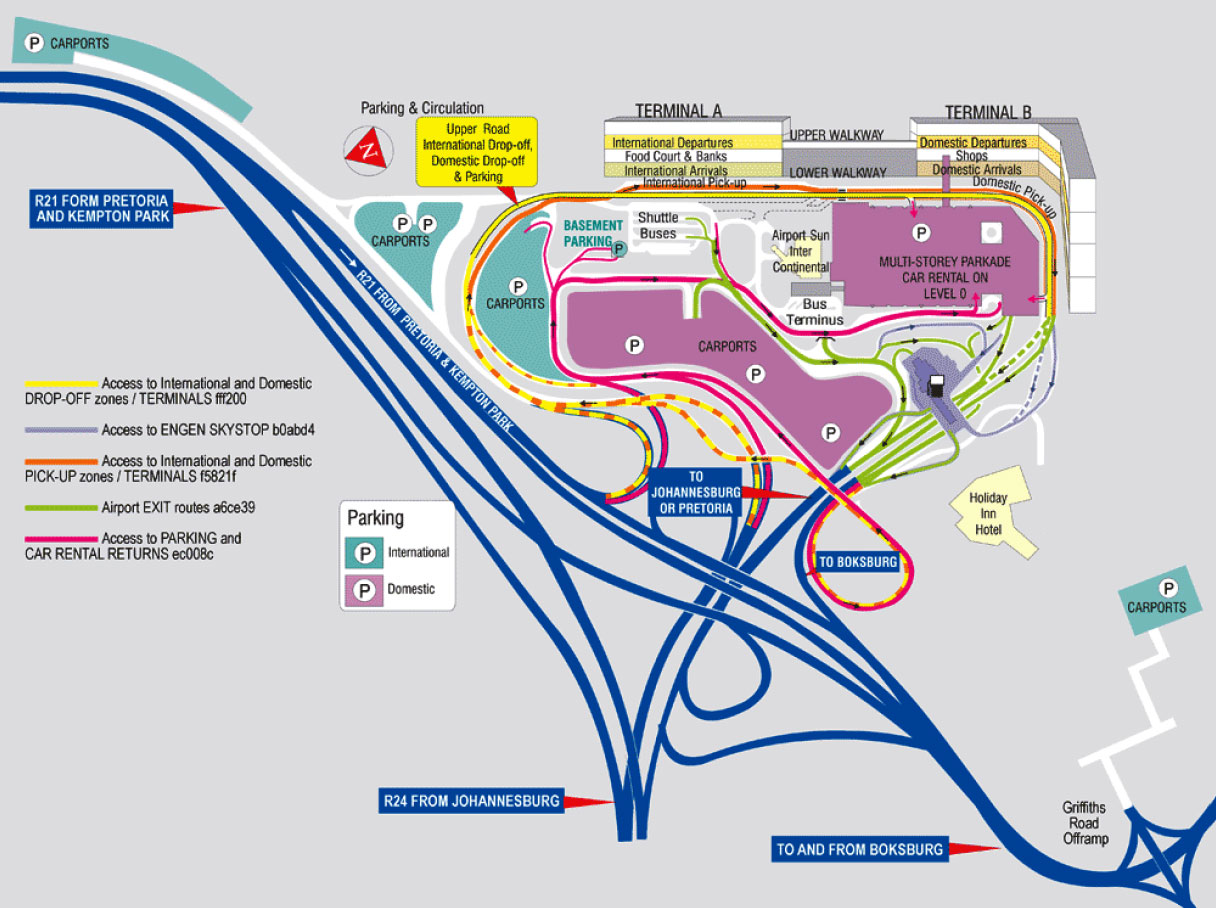 Scheme to arrive at the Johannesburg International Airport