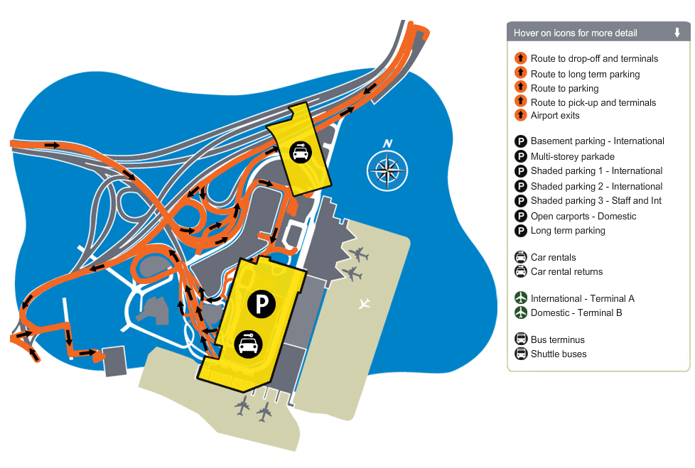 Parking scheme of Johannesburg International Airport