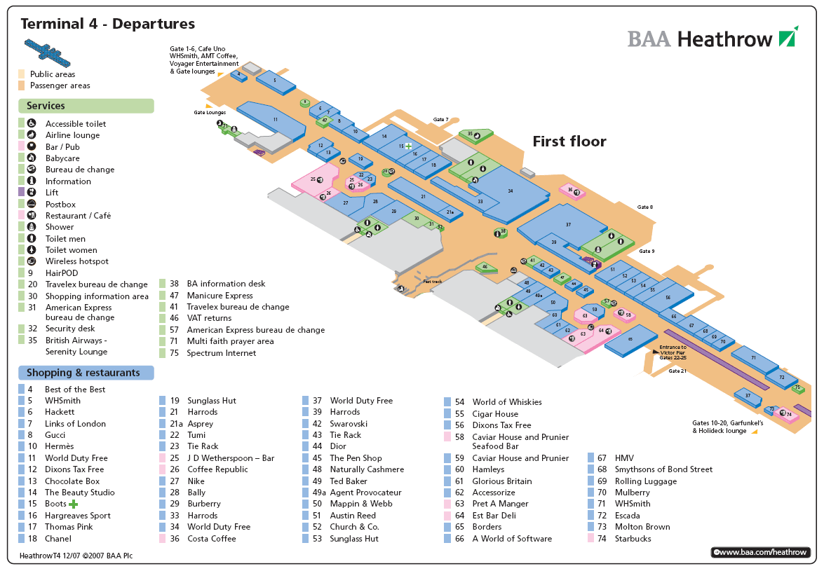 Terminal 4 (Heathrow)  departures