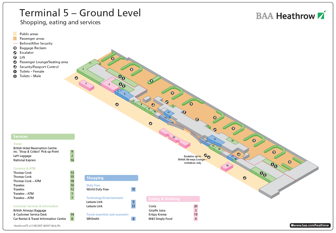 Terminal 5 (Heathrow)  lower level