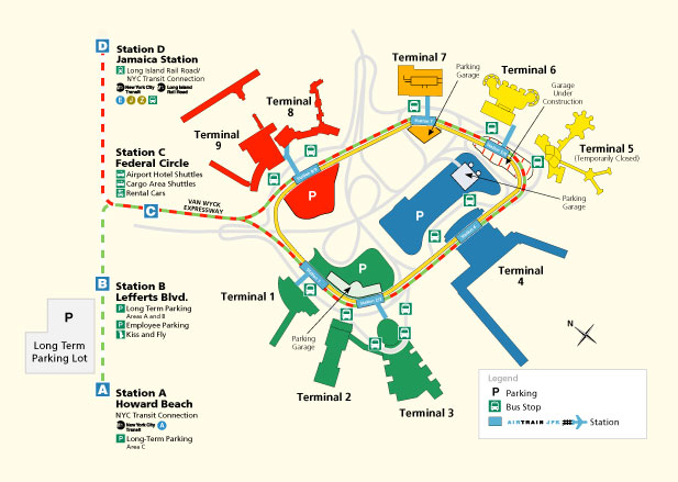 Parking scheme of John F. Kennedy International Airport