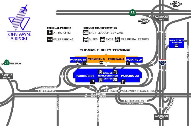 Parking scheme of John Wayne Airport