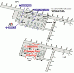Terminals layout of airlines JAL in Ataturk International Airport