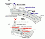 Terminals layout of airlines JAL in Soekarno-Hatta International Airport