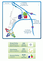 Parking scheme of Kansas City International Airport