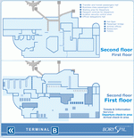 Terminal B layout of Borispol International Airport