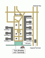 Scheme to arrive at the Los Angeles International Airport