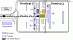 Terminals layout of Munich Franz Josef Strauss International Airport