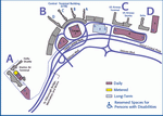 Parking scheme of New York La Guardia Airport