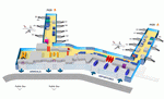 Terminal 1 layout of Prague Ruzyne Airport