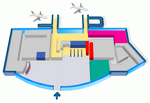 Terminal 3 layout of Prague Ruzyne Airport