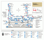 Terminal 2 layout of San Diego International Airport