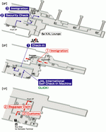 Terminals layout of airlines JAL in Seoul Gimpo International Airport