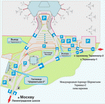 Parking scheme of Sheremetievo-2 International Airport