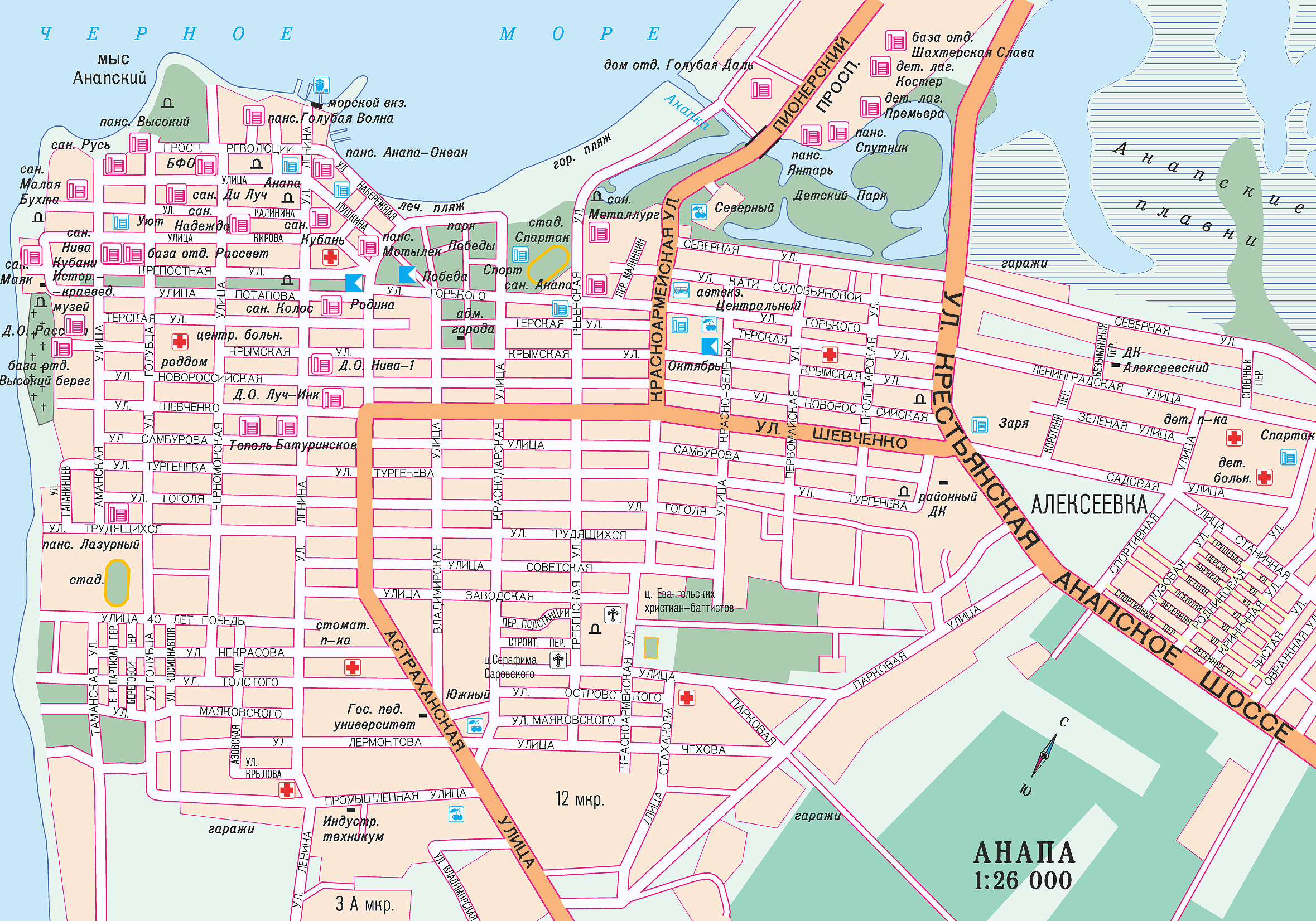 Map of Anapa
