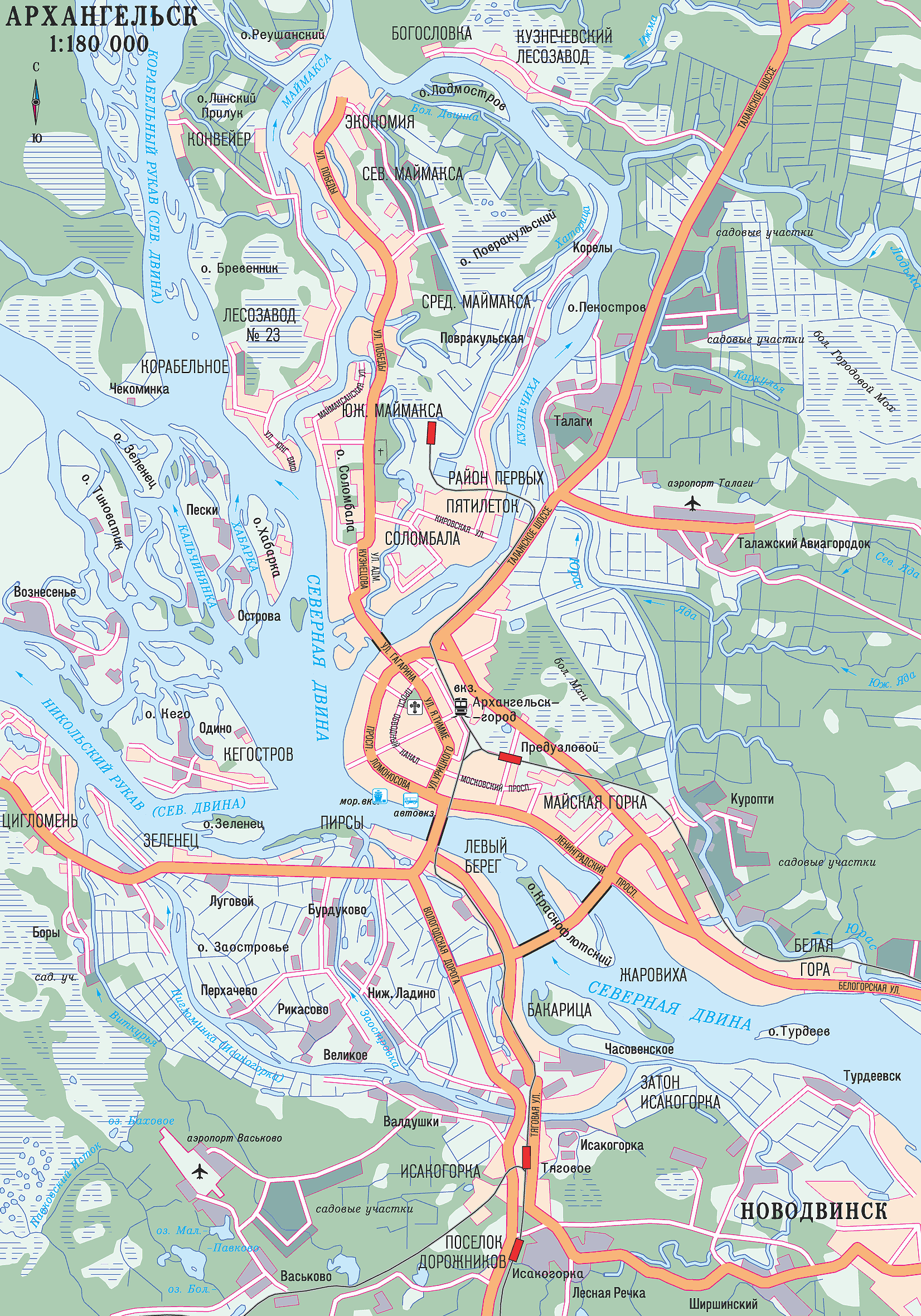 Map of Arkhangelsk