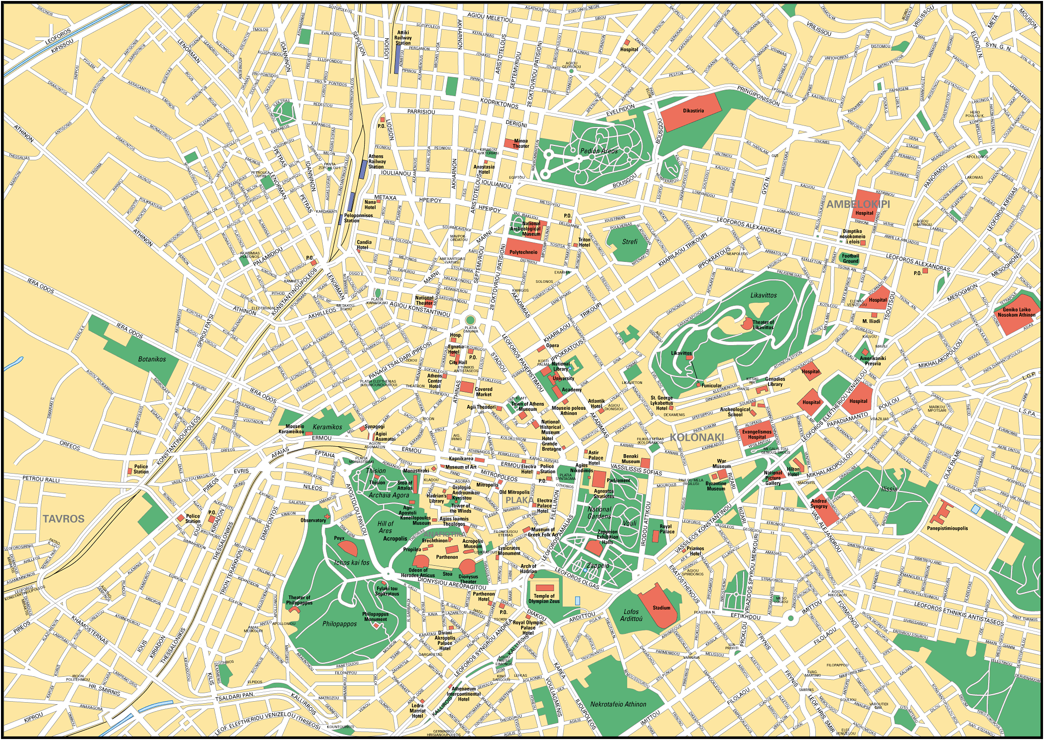 Map of Athens