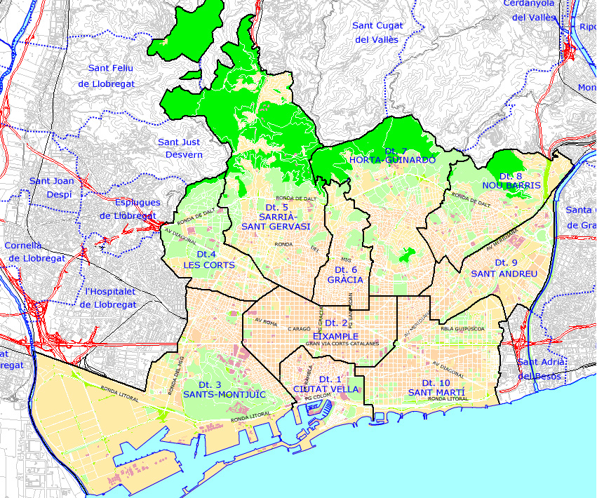 Map of Barcelona