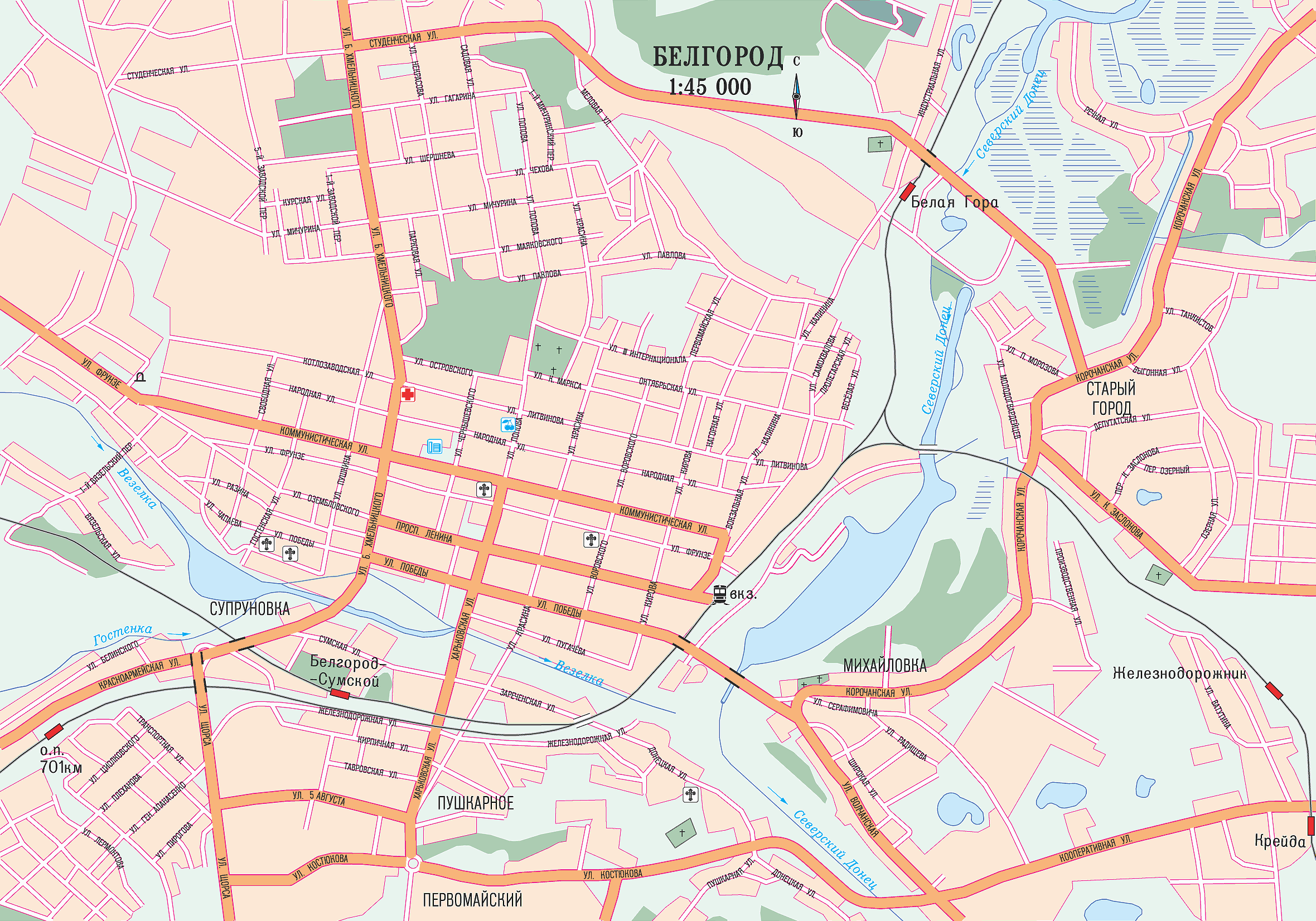 Map of Belgorod