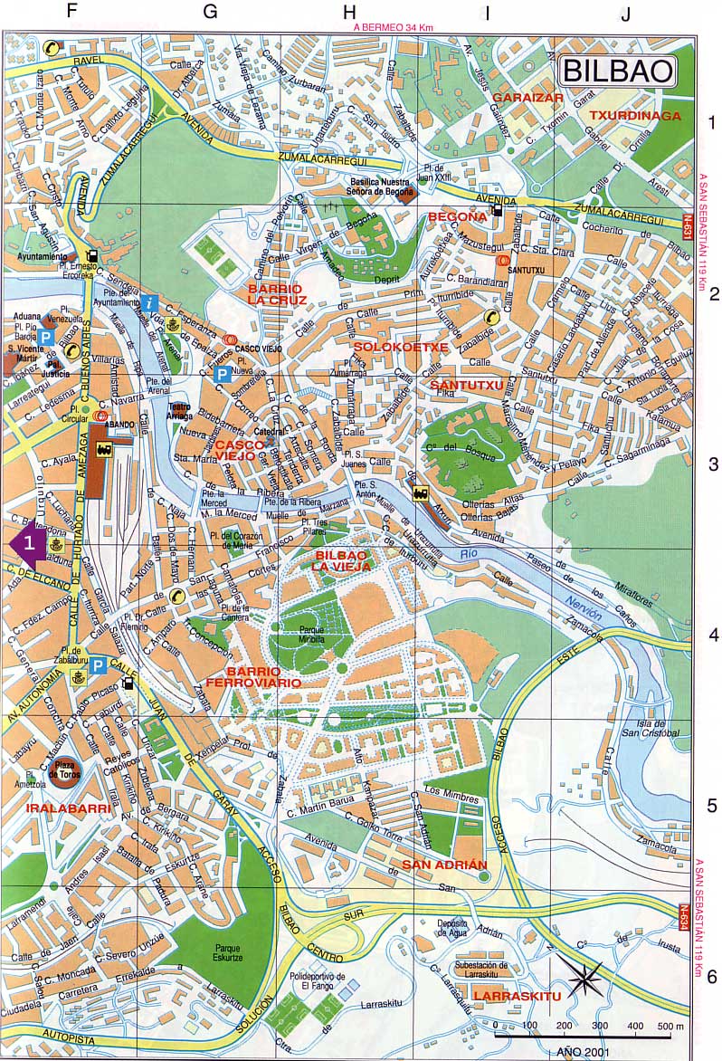 Map of Bilbao