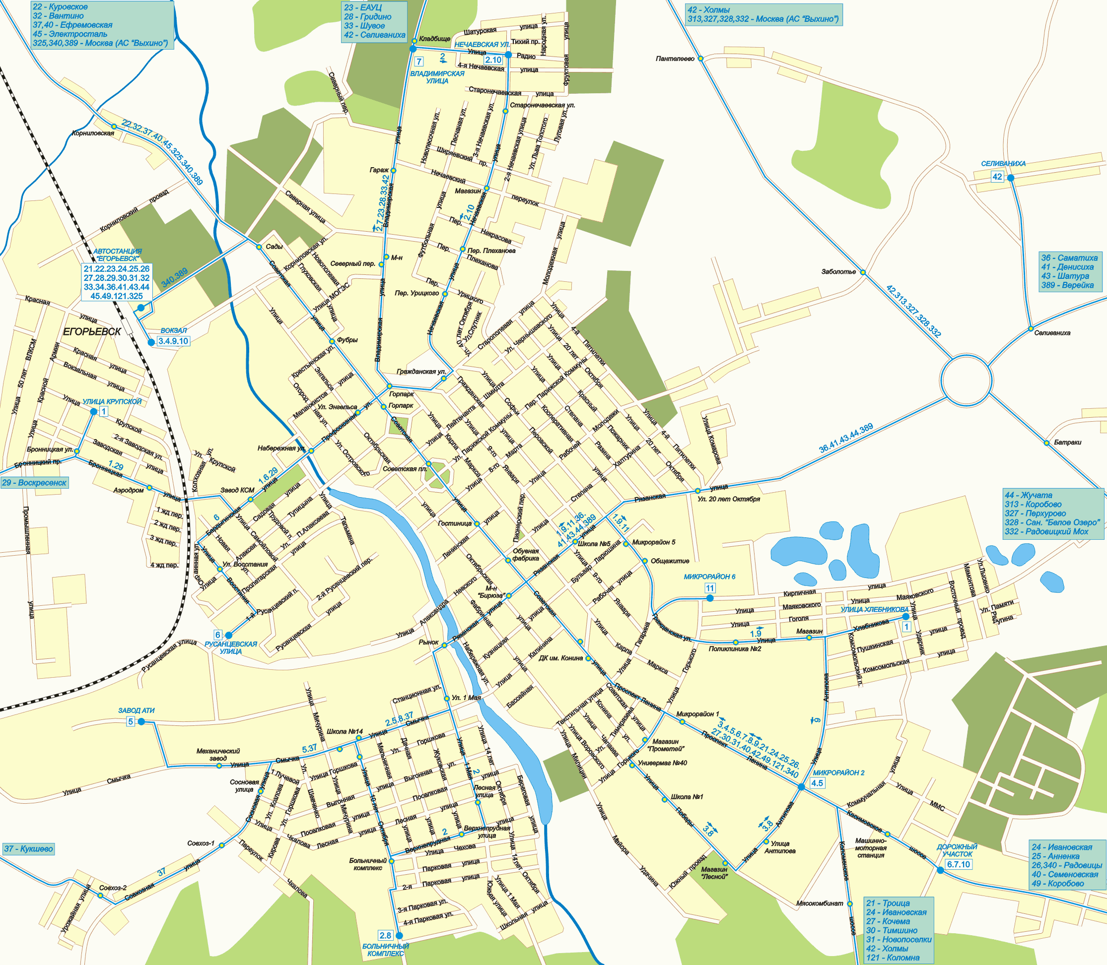 Map of Egorievsk