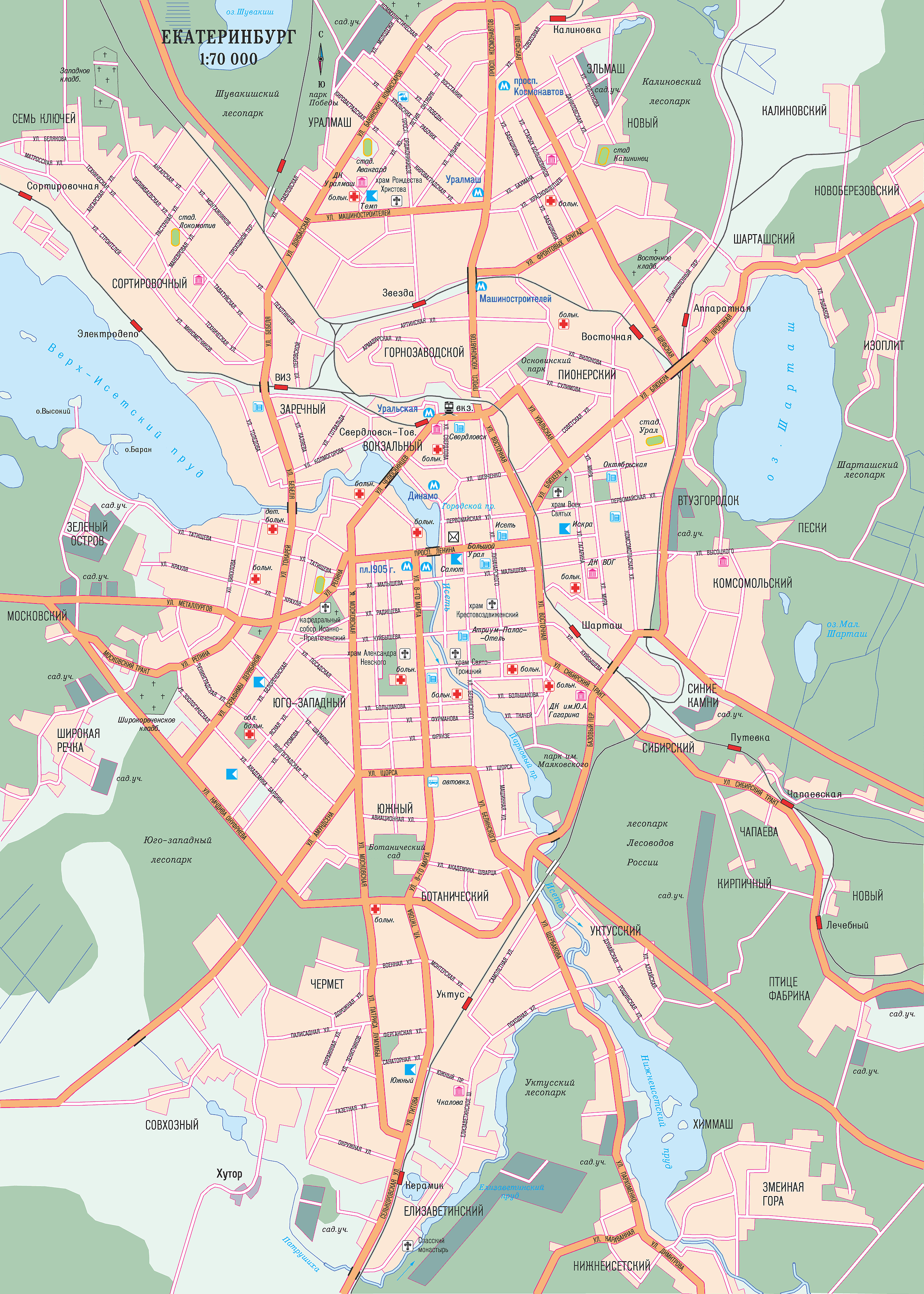 Map of Ekaterinburg