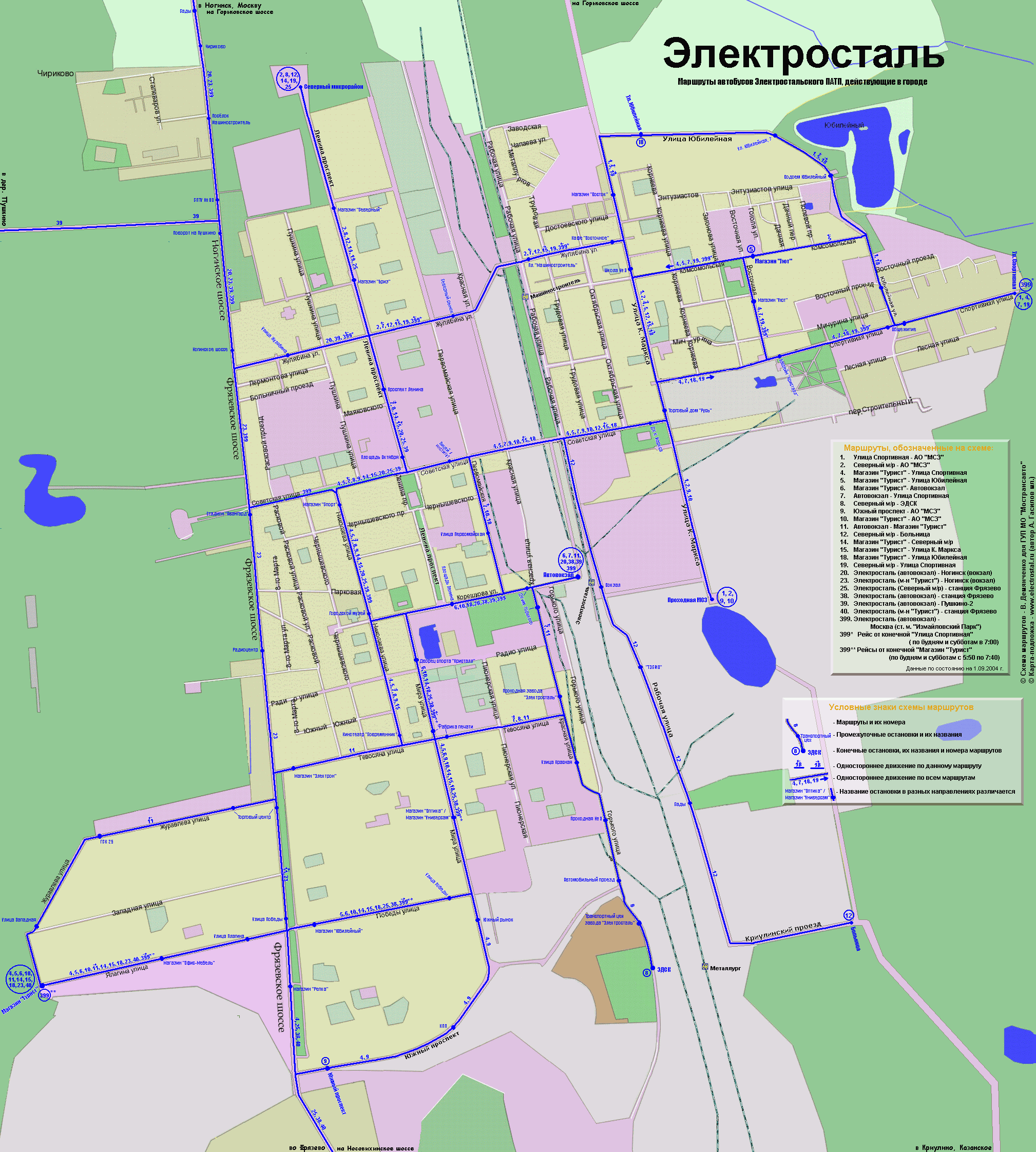 Map of Elektrostal