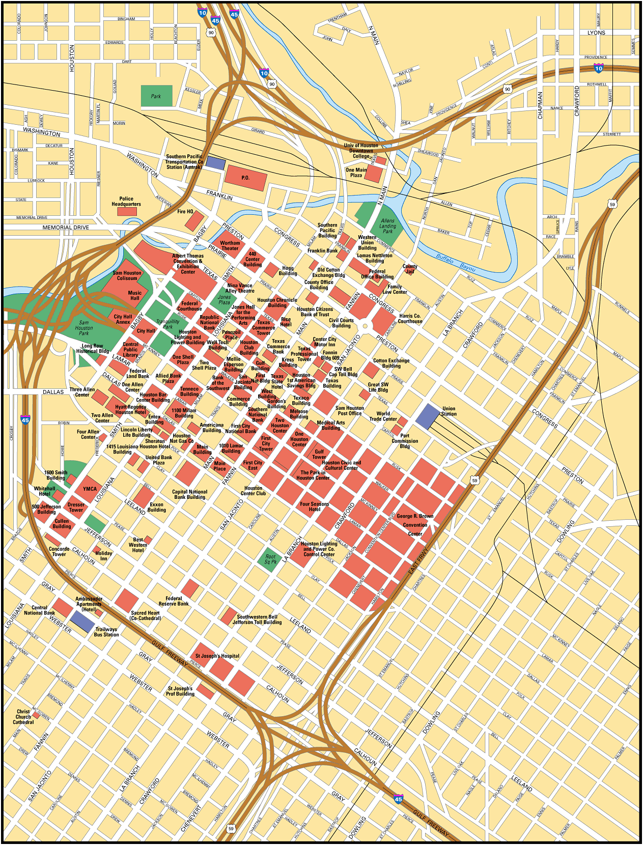 Map of Houston