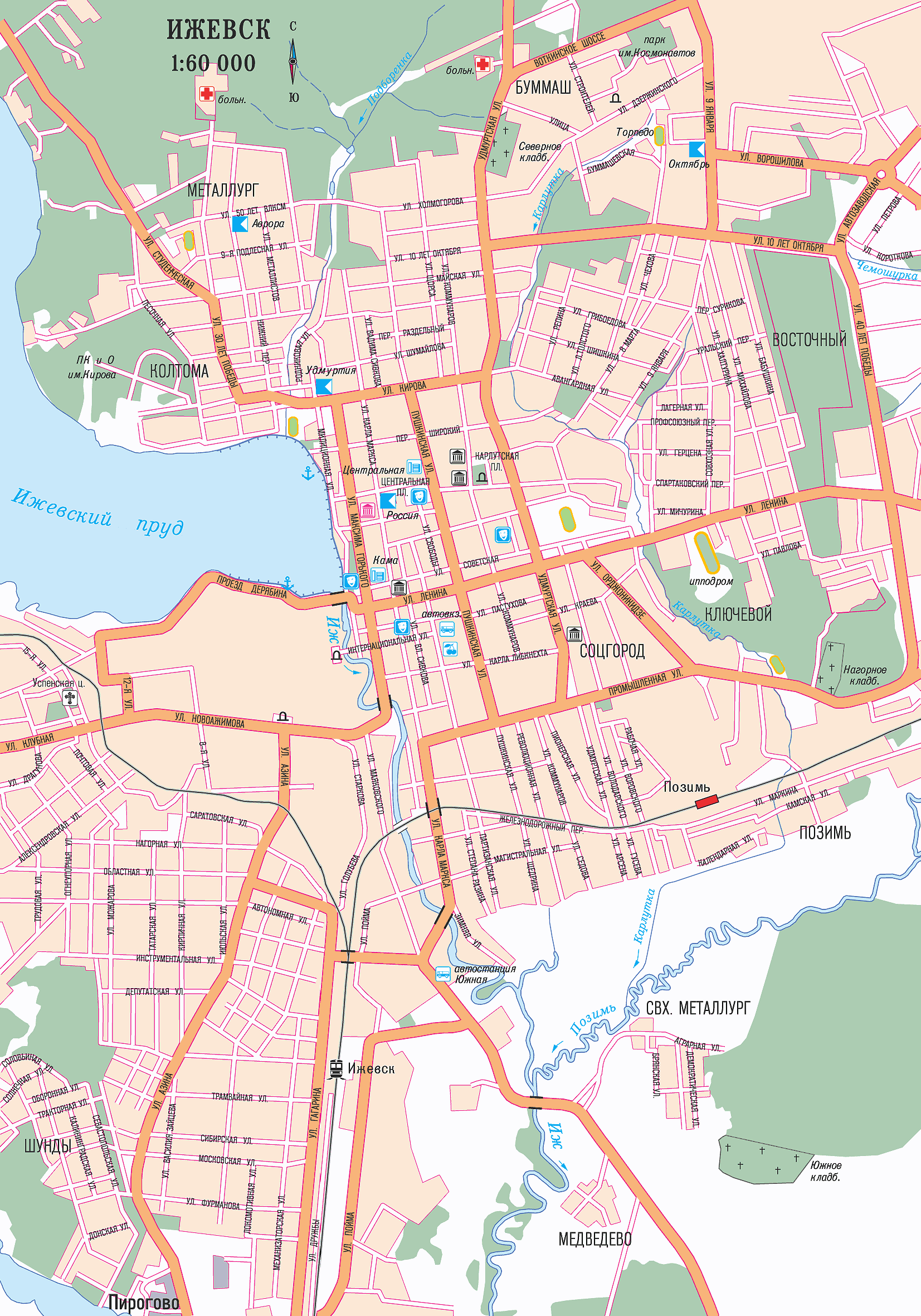 Map of Izhevsk