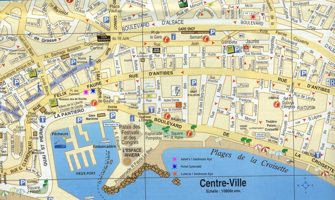 Map of Cannes