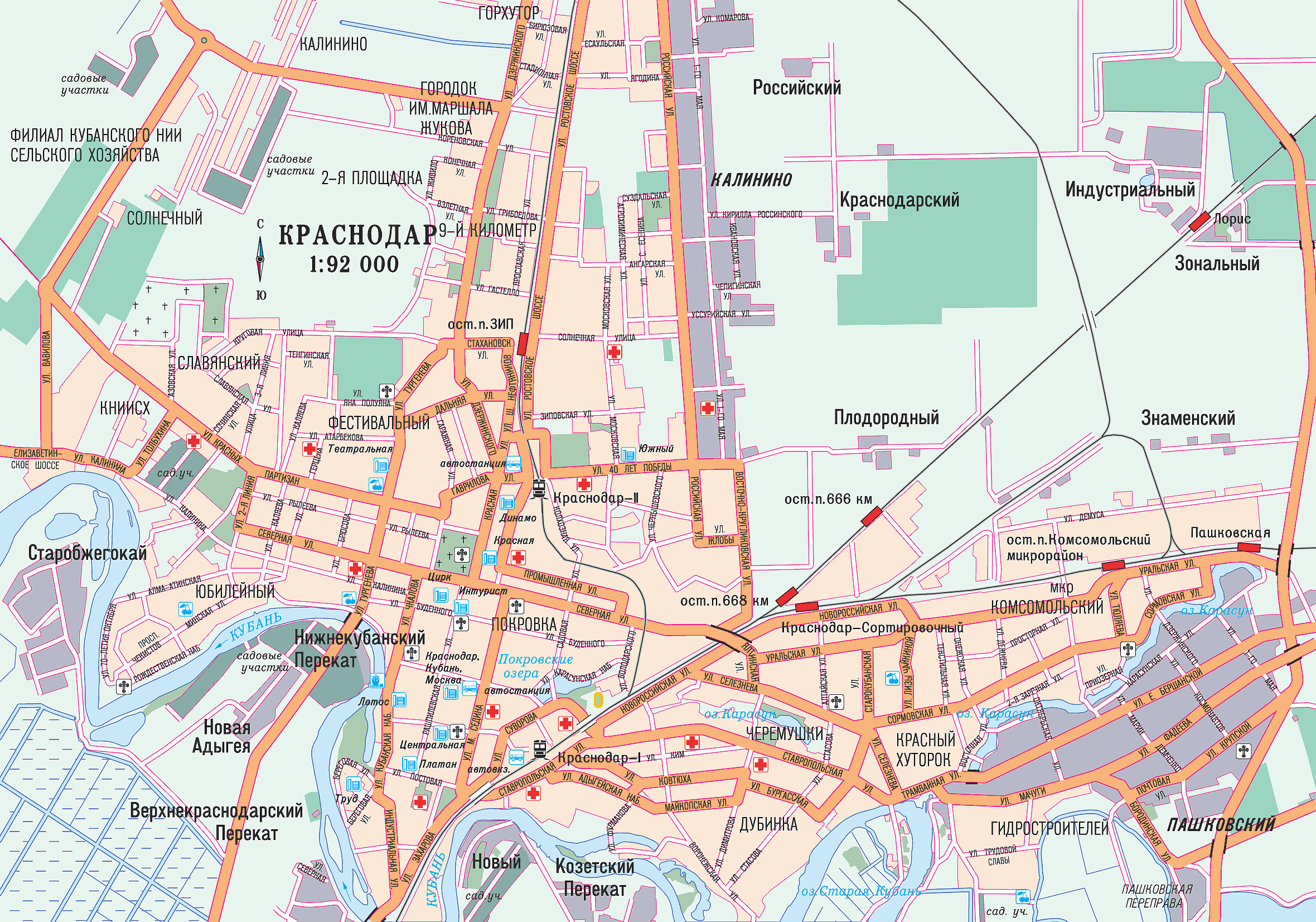 Map of Krasnodar