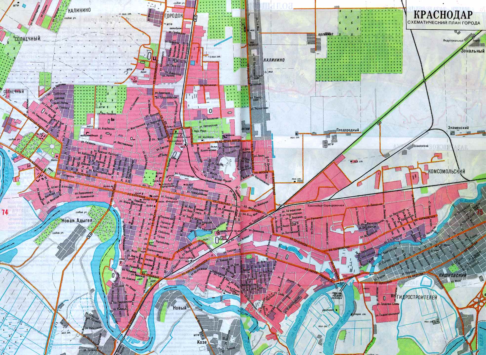 Map of Krasnodar