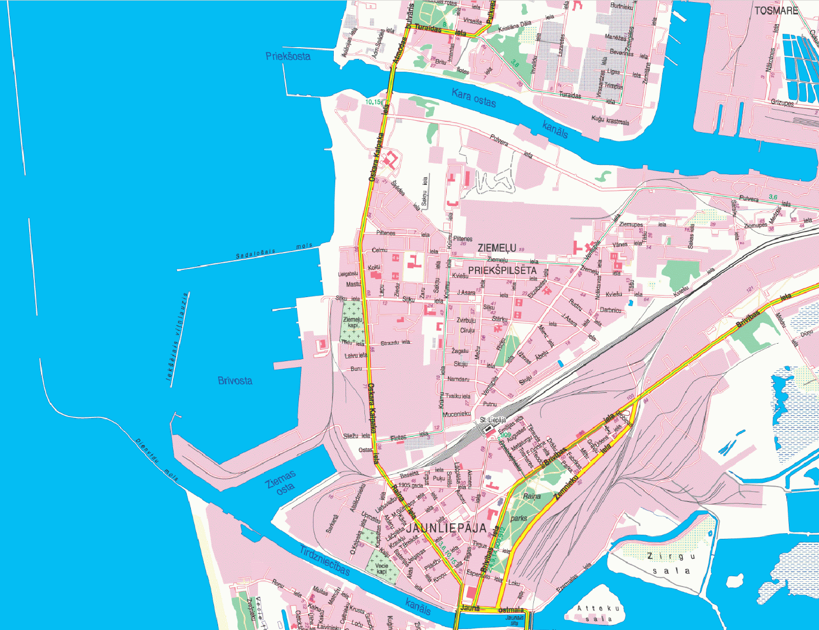Map of Liepaya