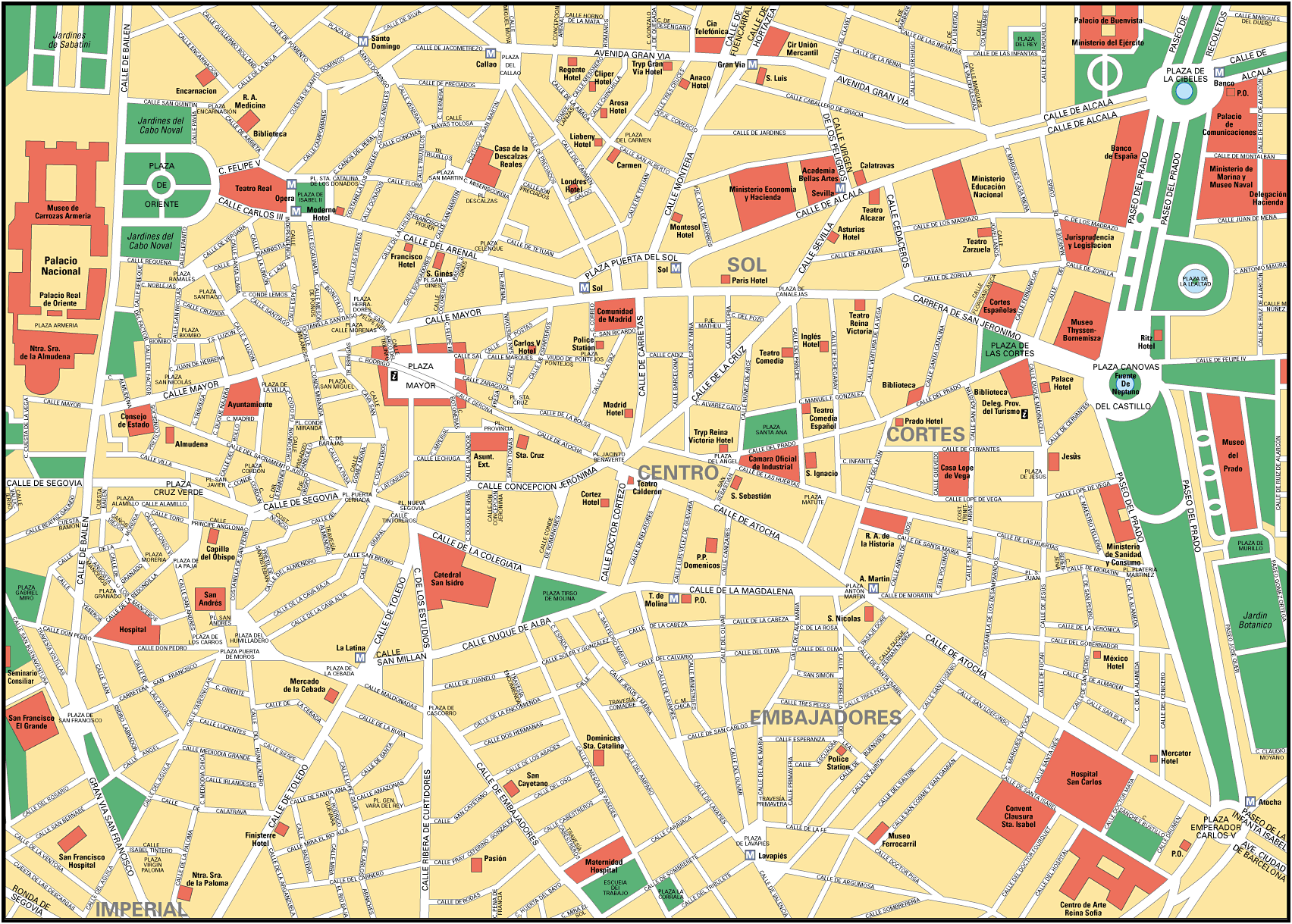 Map of Madrid