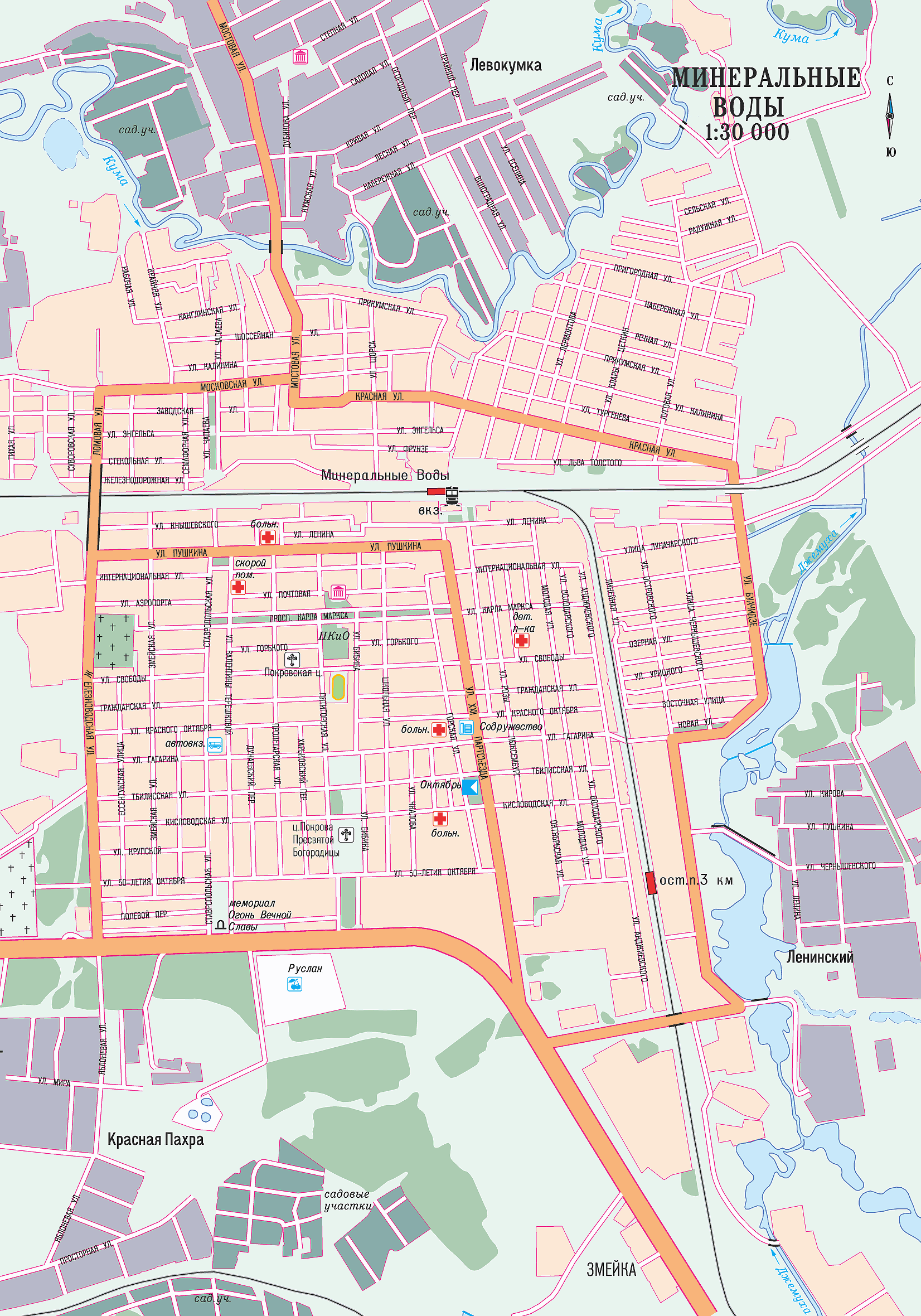 Map of Mineralnye Vody