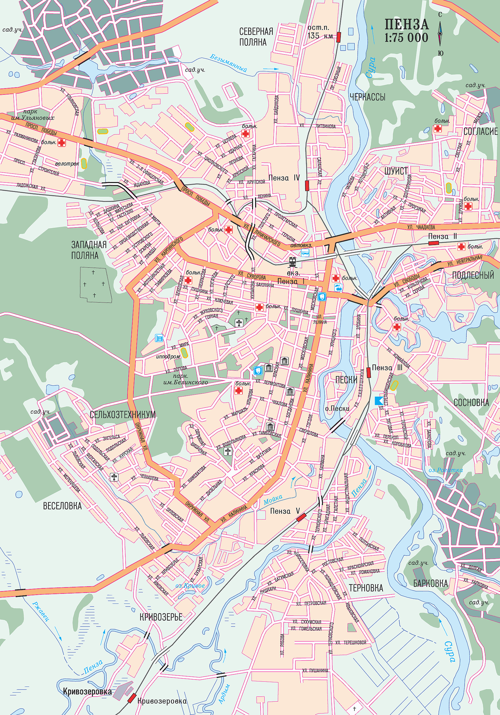 Map of Penza