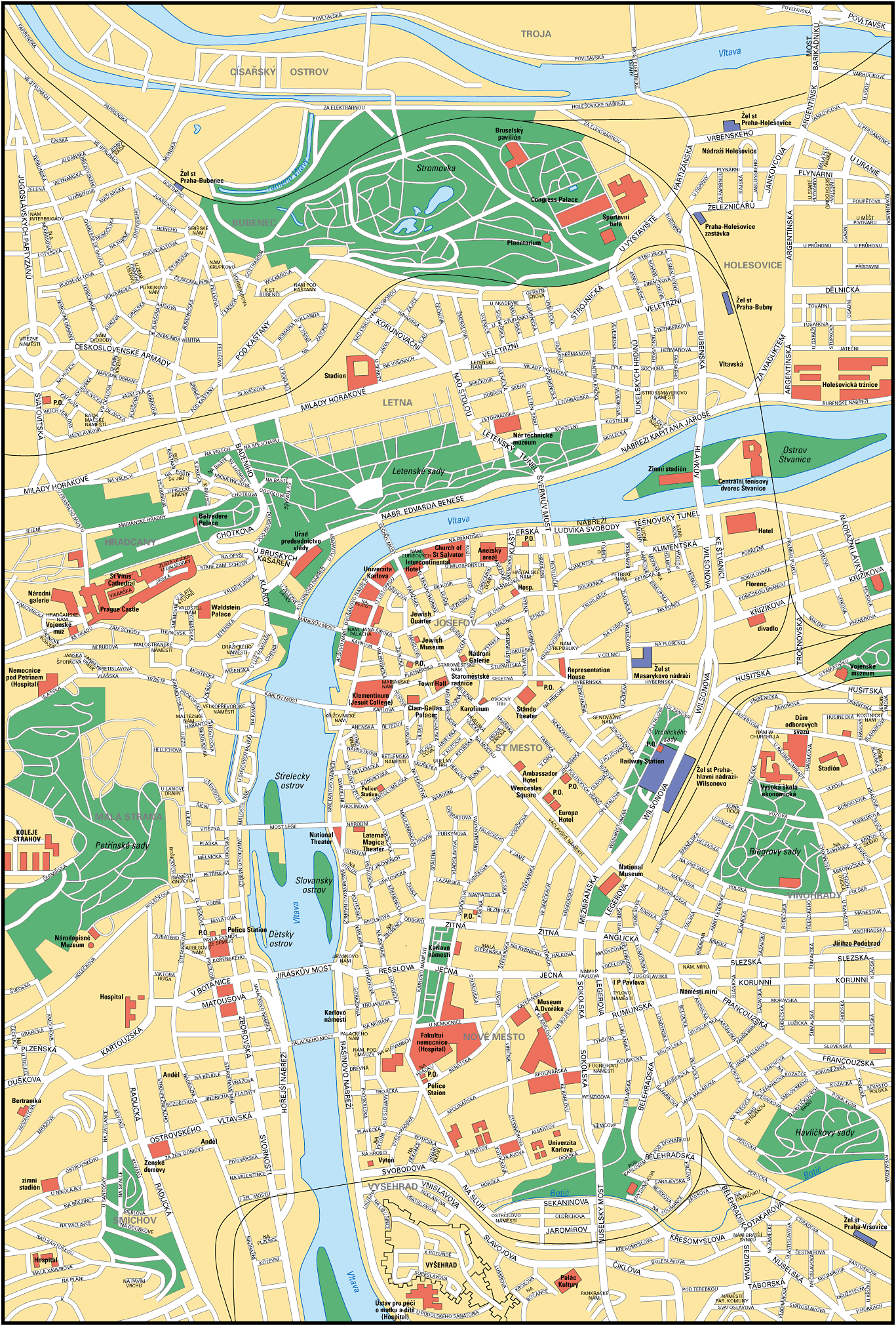 Map of Prague