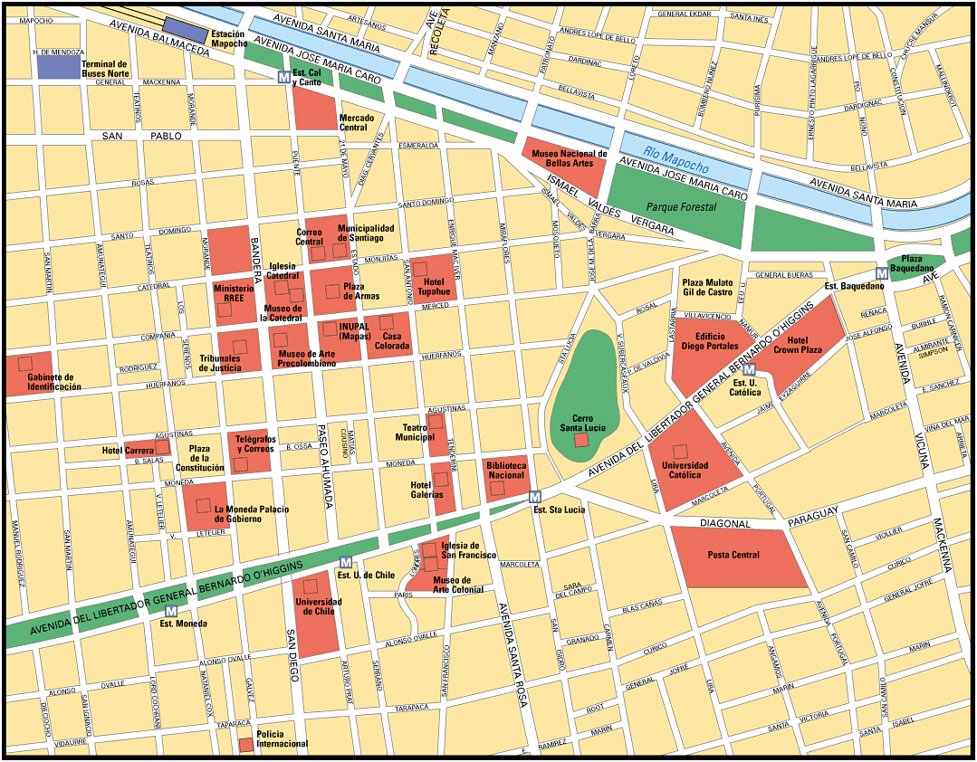 Map of Santiago
