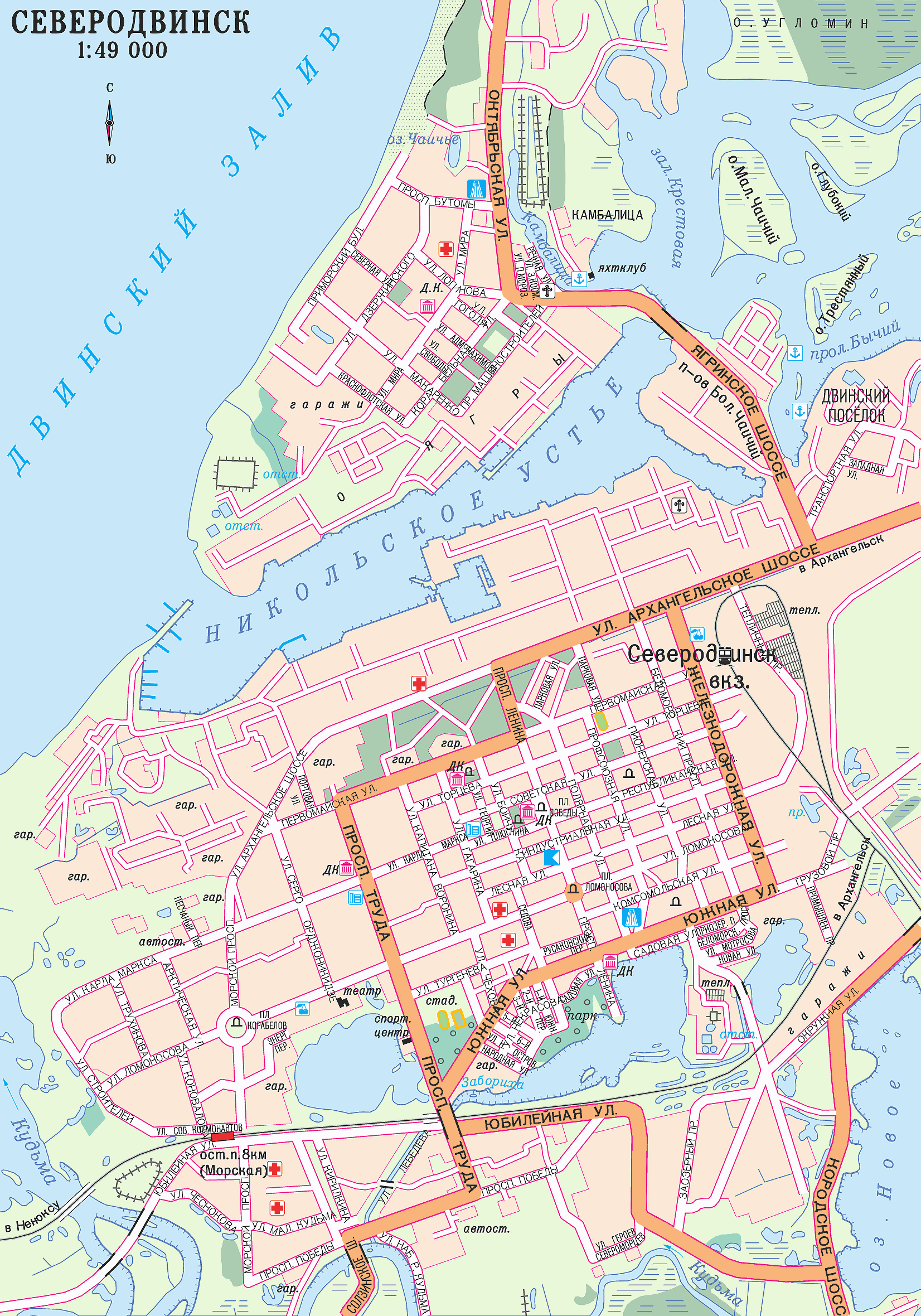 Map of Severodvinsk