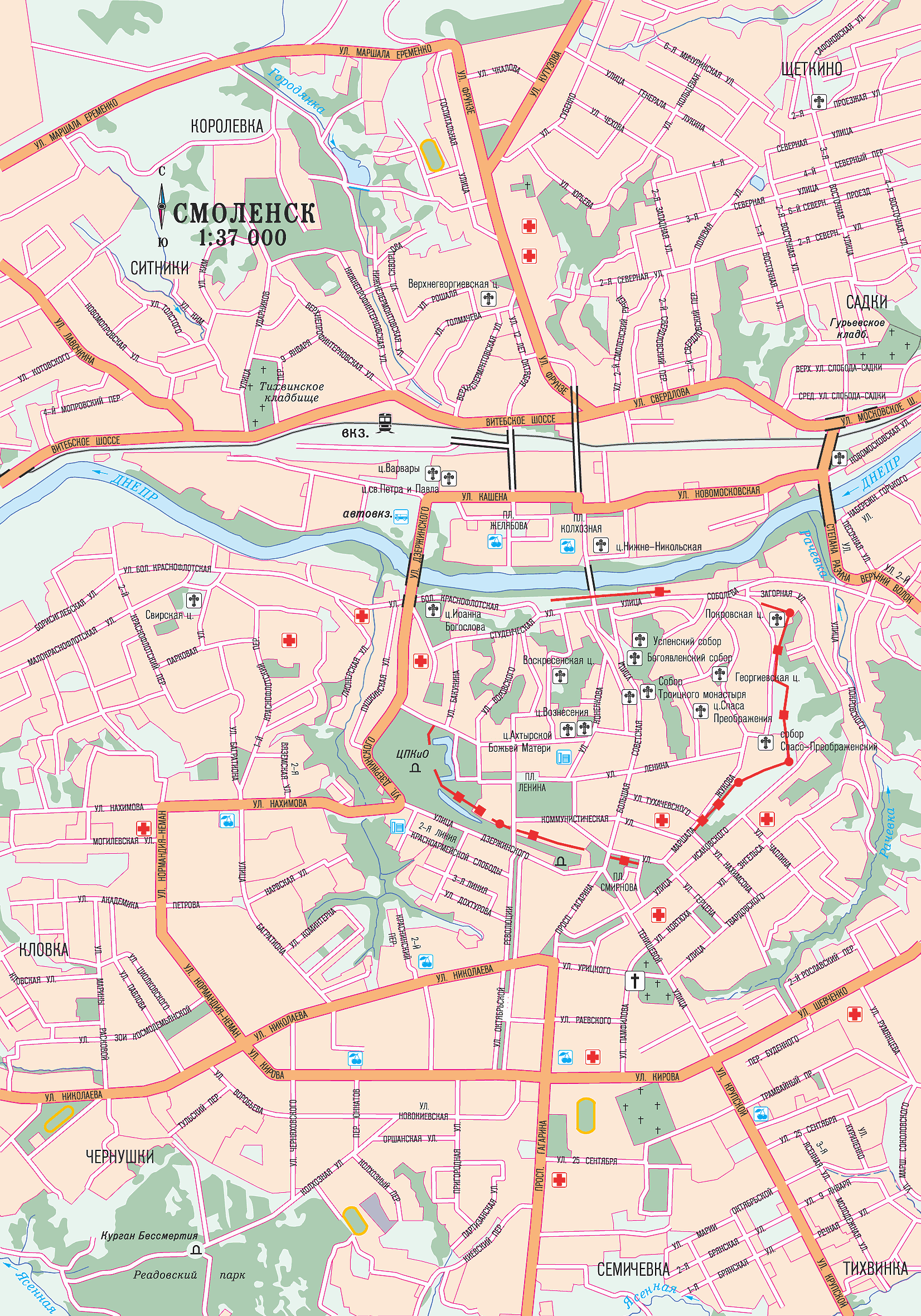 Map of Smolensk