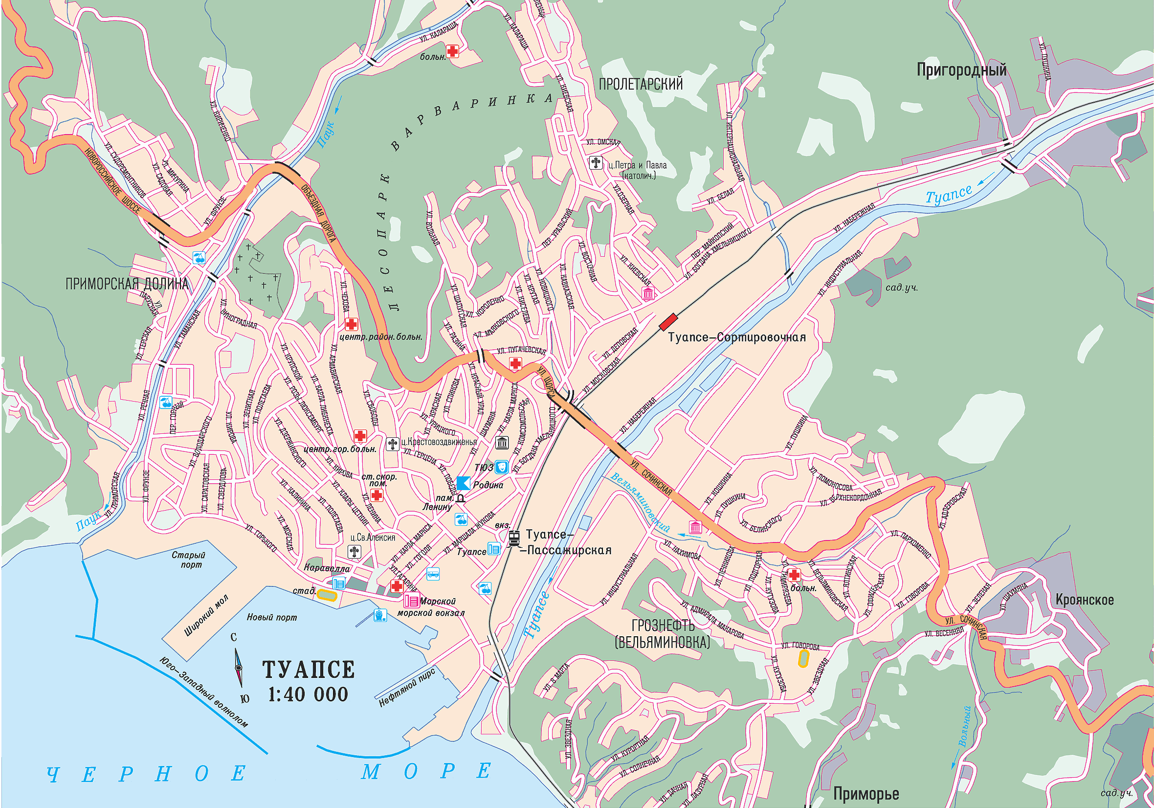 Map of Tuapse