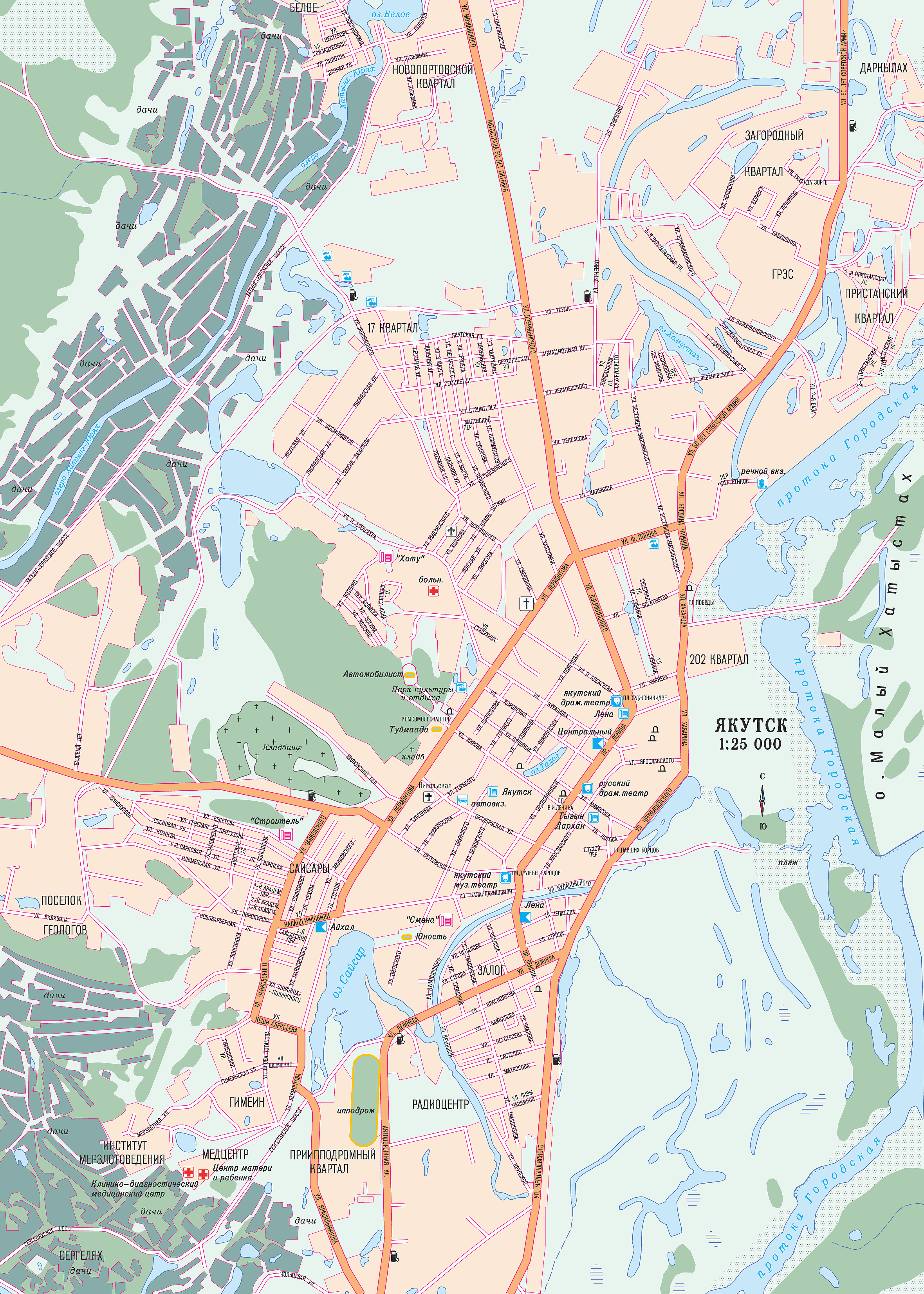 Map of Yakutsk