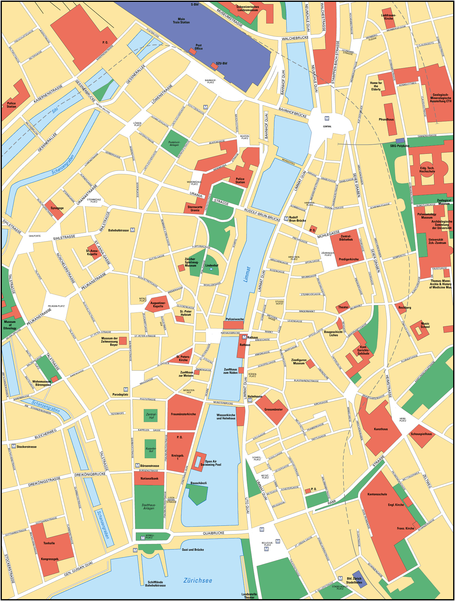 Map of Zurich