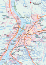 Map of Astrakhan