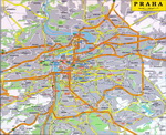 Map of suburb part of Prague