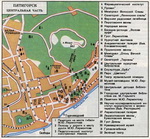 Map of central part of Pyatigorsk
